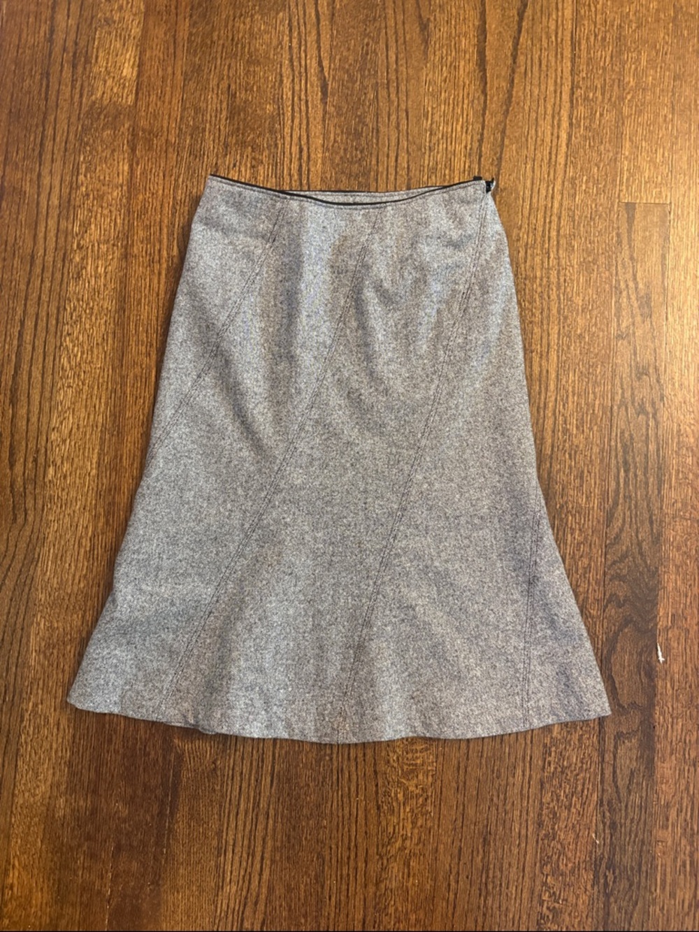Womens Gray Blend A-Line Tweed Skirt size XS